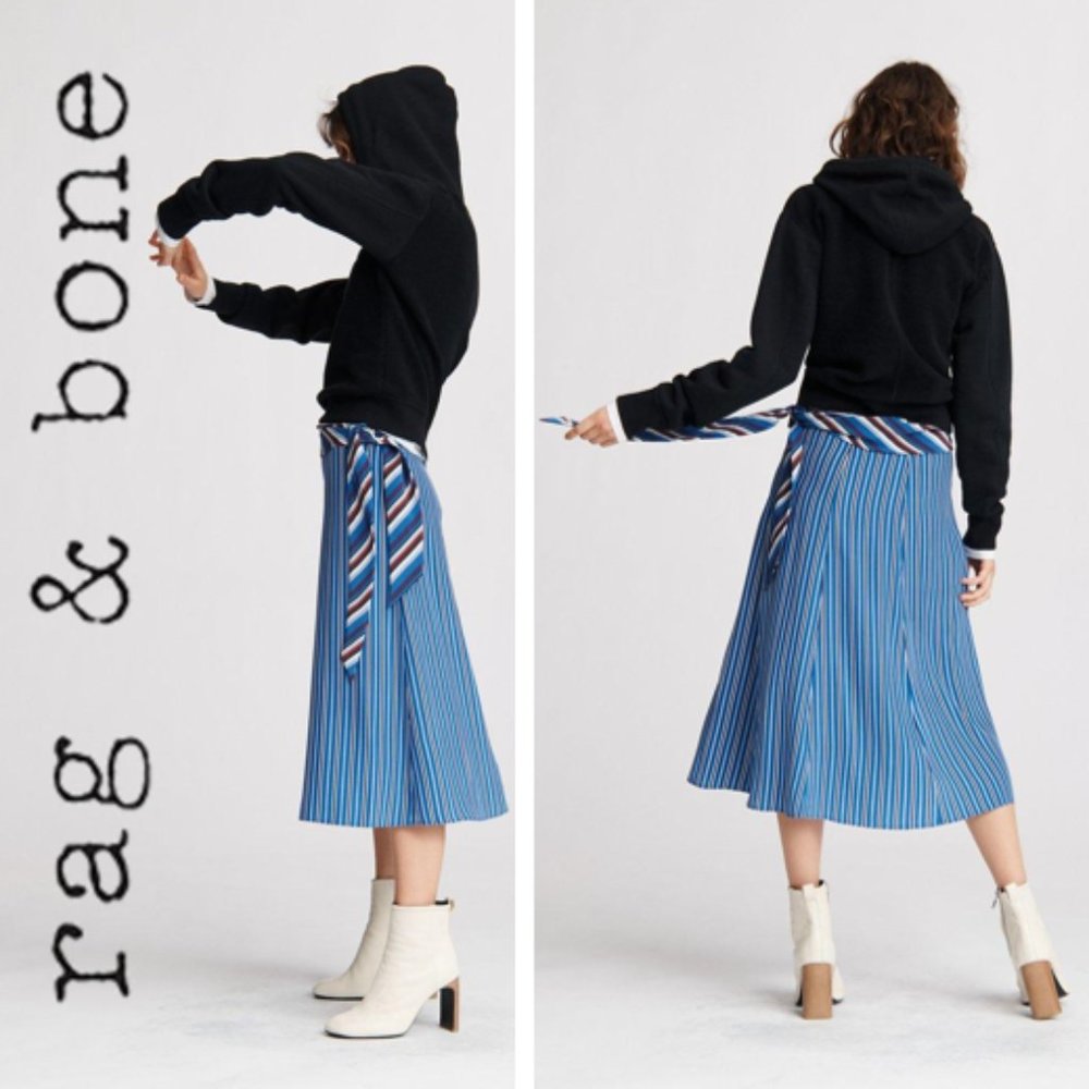 rag & bone Felix Silk Midi Skirt